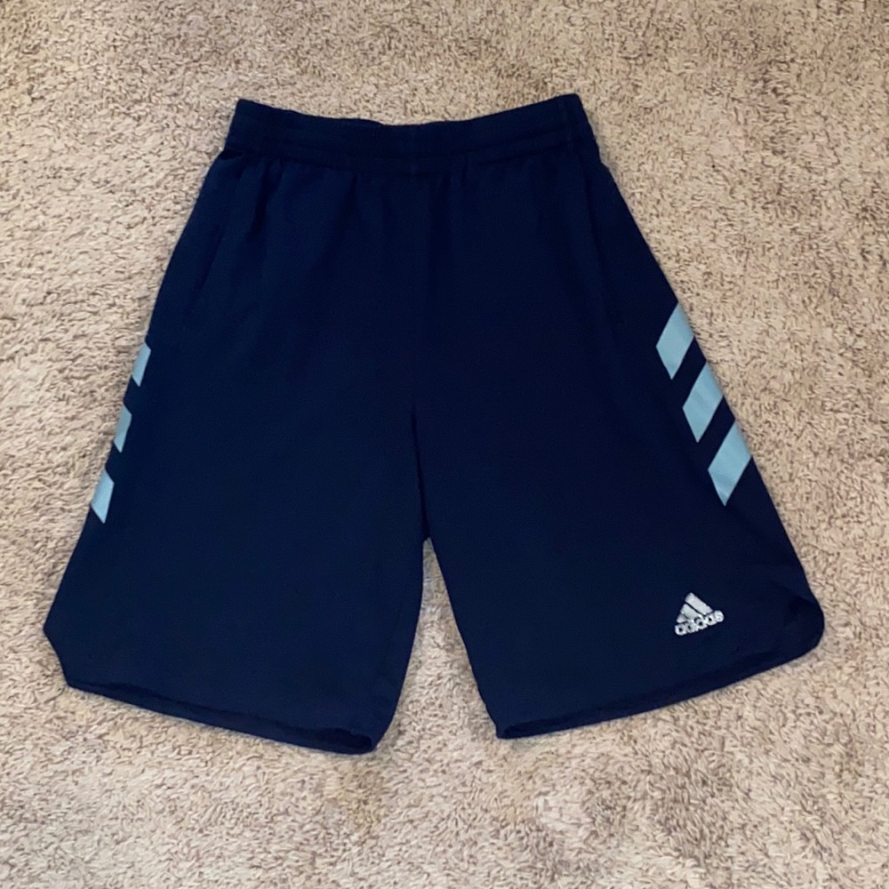 Boys Navy adidas shorts